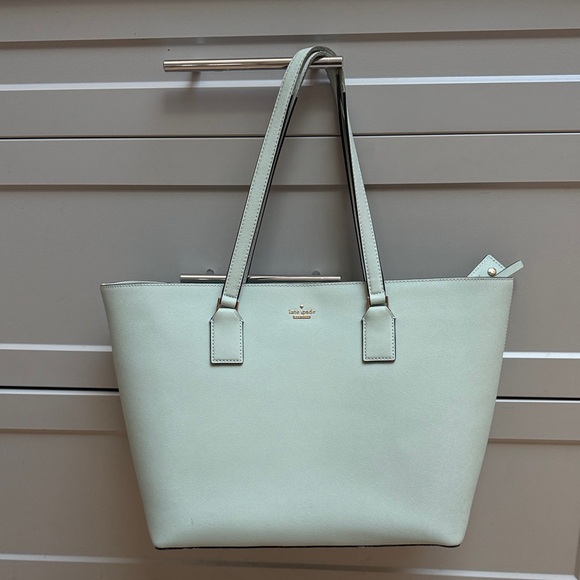 kate spade Handbags - Kate Spade Leather Tote Bag Light Mint